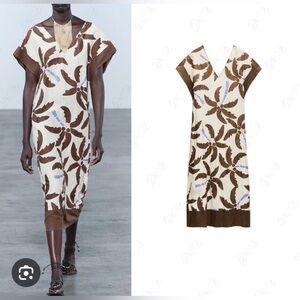 Zara Linen Blend Tunic Dress. New with Tags.